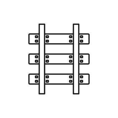 demiryolu vektör anahat simgesi 