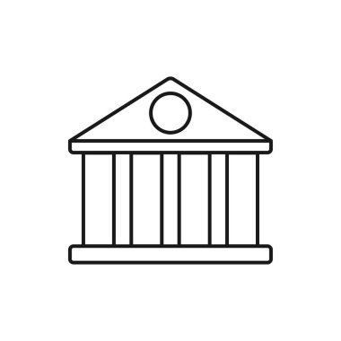 mahkeme binasıvektör anahat simgesi 