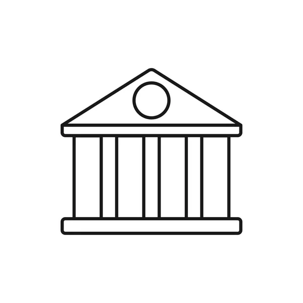 Ikona vektorové siluby u dvorní budovy — Stockový vektor