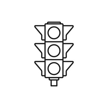 trafik ışığı vektör anahat simgesi 