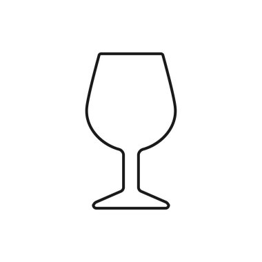 şarap bardağı vektör anahat simgesi 