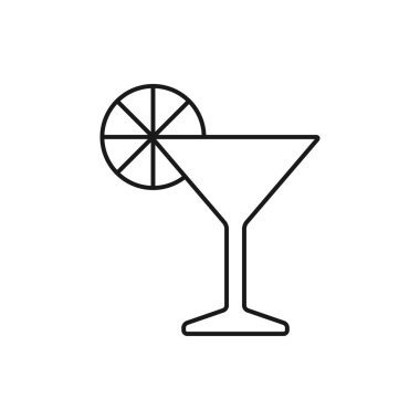 martitni cam vektör anahat simgesi 