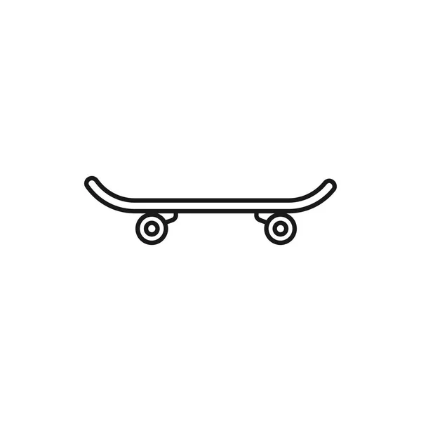 Иконка векторного контура скейтборда — стоковый вектор