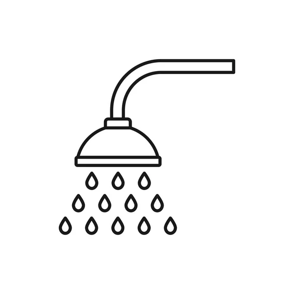 Vector outline icon of shower — Stock Vector