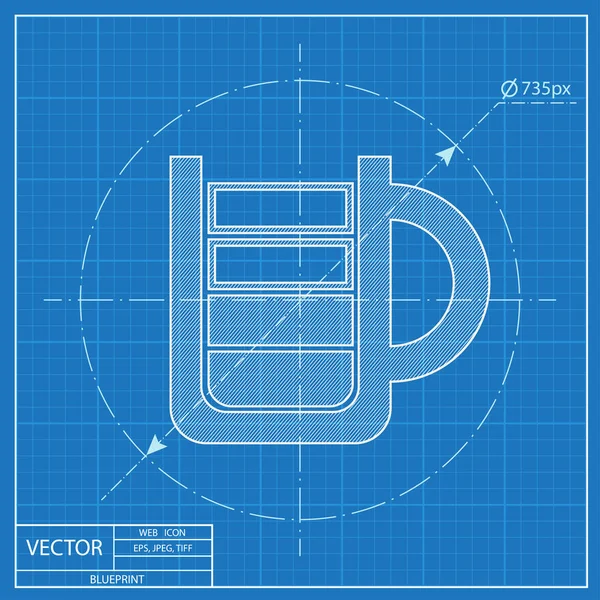 Energia bebida copo vetor modelo ícone. ilustração caneca —  Vetores de Stock