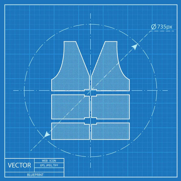 Mentőöv illusztráció. Biztonsági vektorterv ikonja — Stock Vector