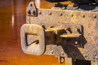 Huelva 'daki (İspanya) Riotinto eski madenlerinin kalıntıları)