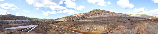 Remains Old Mines Riotinto Huelva Spain Panoramic View — Fotografia de Stock