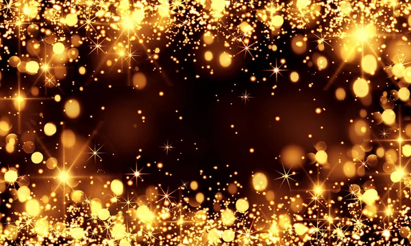 抽象的な背景 素敵なスポット ボケ味 明るい 燃やす クリスマス色装飾 デザイン効果お祝い 楽しい 輝きグロー金 ぼやけた背景ボケ — ストック写真