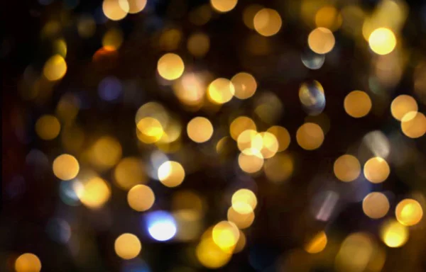 Bokeh rozostřeného pozadí, světelný efekt, třpytky, planoucí světla, — Stock fotografie