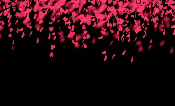 Abstract, Art, artistic, background ,banner background, black, bright color ,dark ,decoration ,design ,element, falling petals from hearts ,graphic, holiday, illustration, image, love, paper, pattern, red, red hearts on black background, romance, spl