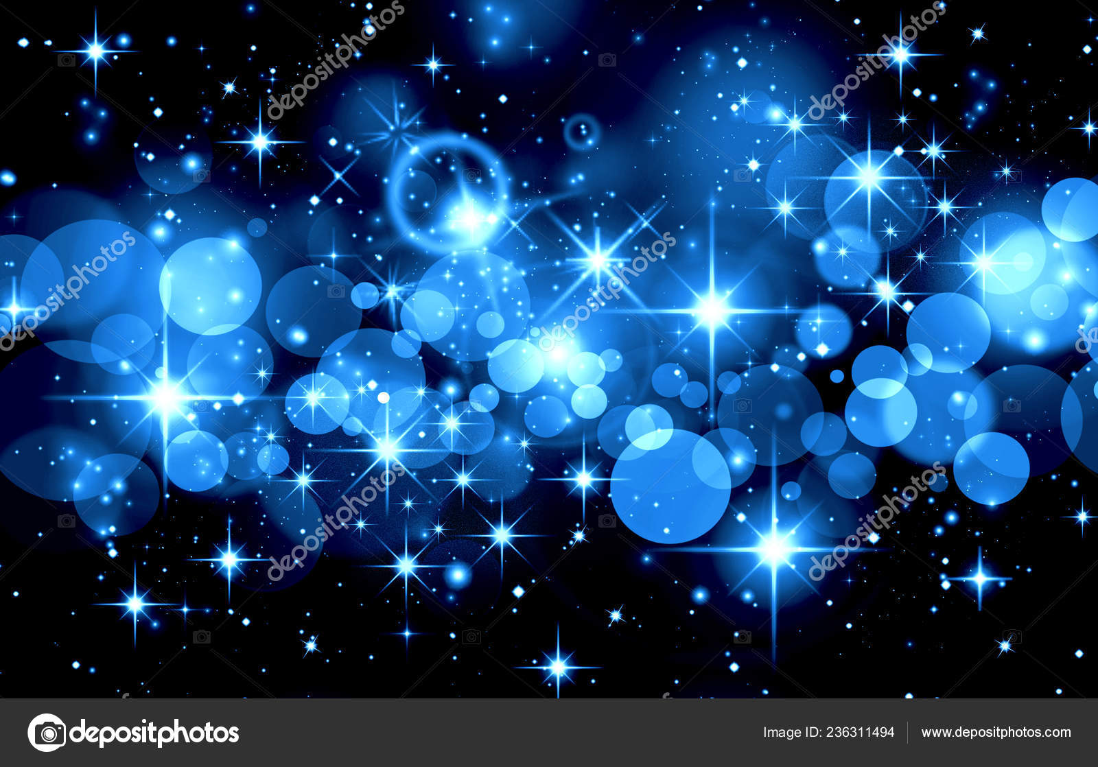 Abstrait Fond Bleu Cercles Bokeh Sur Fond Noir Conception Rêve — Photo de  stock par ©vamariyav - 236311494, image size:1600x1118