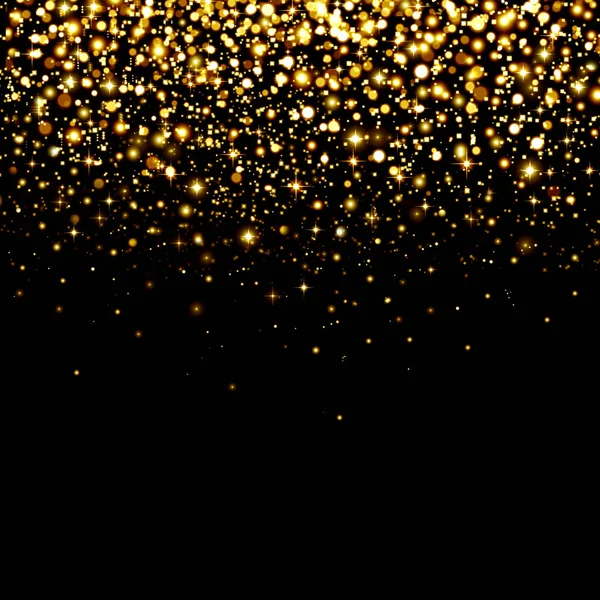 Abstract Background Black Bokeh Bright Holiday Christmas Confetti Decoration Effect — Stock Photo, Image