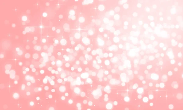 Pink blurred bokeh background, glitter, white circles, lights, s — Stock Photo, Image