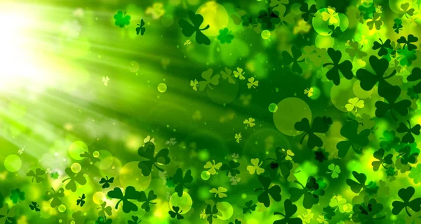 Green background for St. Patrick's day, spring background, brigh — Stock Photo, Image