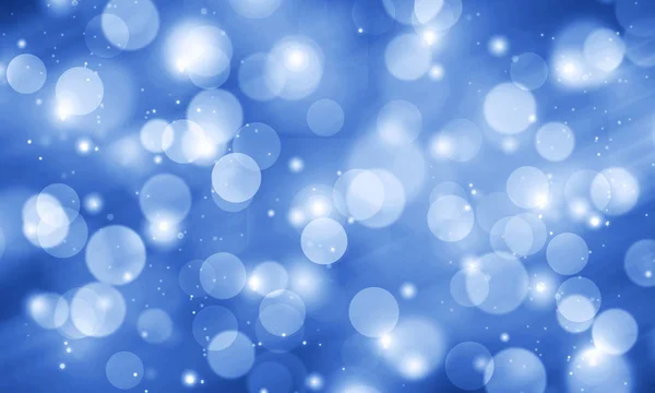 Голубой размытый боке фон, праздник, белые круги, яркий, г — стоковое фото