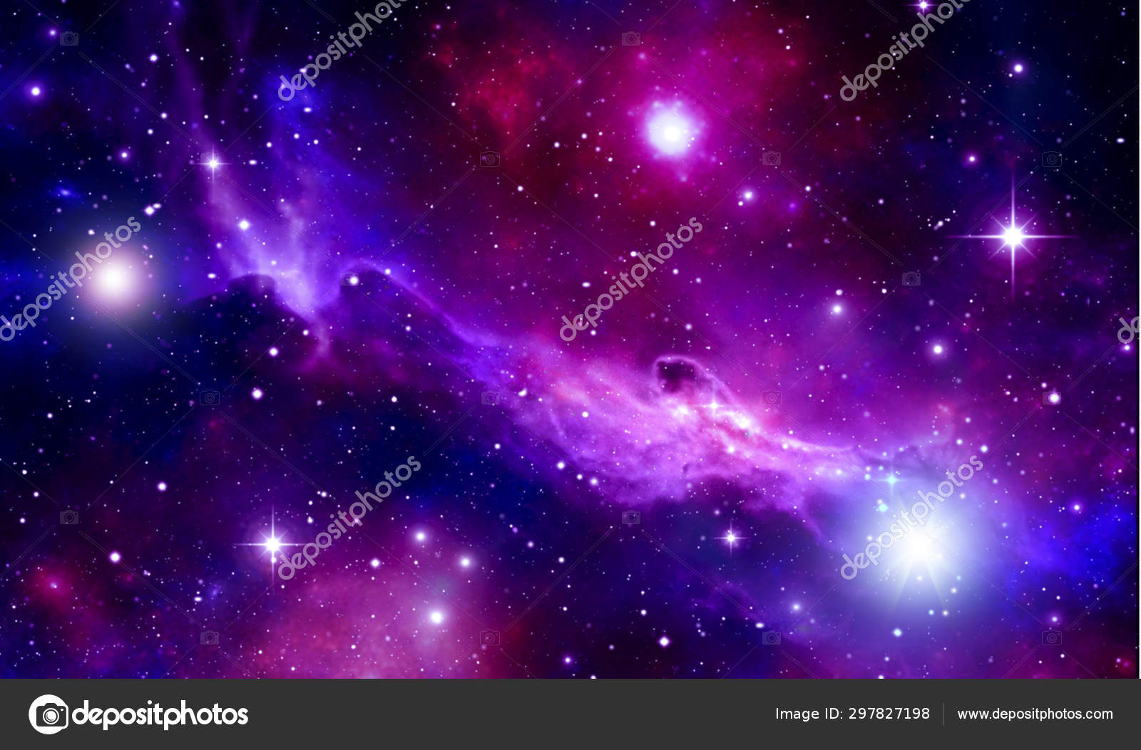 Bright space background, stars,nebula,flashes,clouds,blue,red,pu — Stock  Photo © vamariyav #297827198, image size:1600x1053