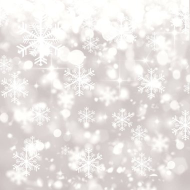 Gümüş bulanık bokeh arka plan, kış, Noel, kar yağışı, sn
