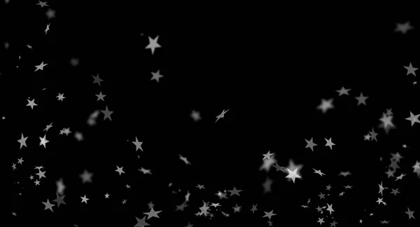 Abstrakt Pozadí Pozadí Prapor Černá Bílá Rozmazané Bokeh Hvězdy Slavit — Stock fotografie