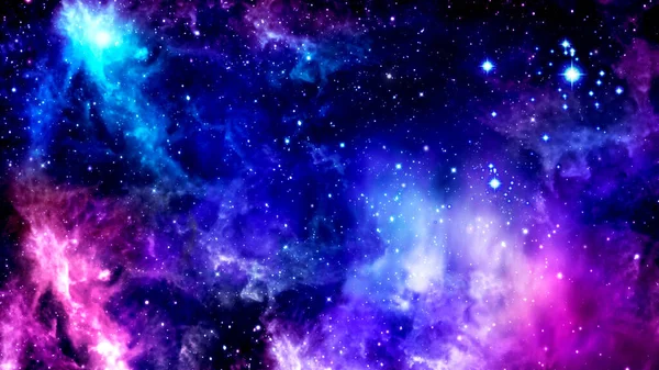 Bright Purple Cosmic Background Nebulae Cluster Shining Stars — Stock Photo, Image