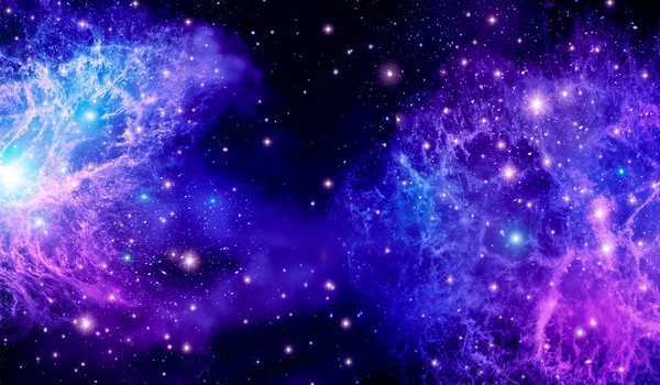 Внешнее Пространство Вселенная Фиолетовый Звездный Свет Галактика Яркий Абстрактный Фон — стоковое фото