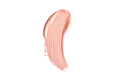 Makyaj Vakfı kozmetik smear krem beyaz arka plan üzerinde izole. Hafif bej sıvı temel örnek smear