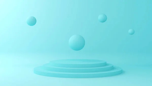 Kozmetik ürün sunumu için arka planı görüntüleyin. Boş vitrin, 3d çiçek kağıt illüstrasyon render.