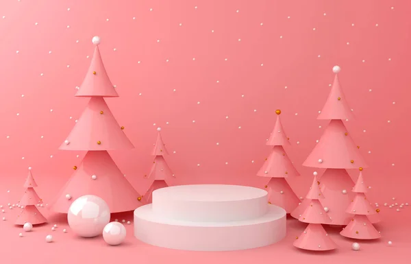 Kozmetik ürün sunumu için arka planı görüntüleyin. Boş vitrin, 3d çiçek kağıt illüstrasyon render.