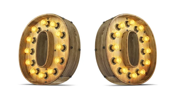 Tahta alfabe lambası 3d kırpma yolları ile resimleme.