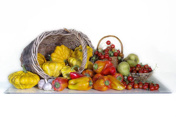 感恩节 蔬菜和水果的秋季成分 — 图库照片