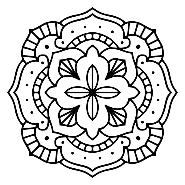 Elementos de diseño de mandala ornamentados únicos dibujados a mano . — Vector de stock