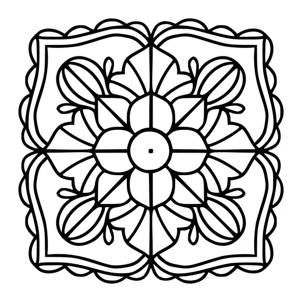 Elementos de design de mandala ornamentado único desenhado à mão . — Vetor de Stock