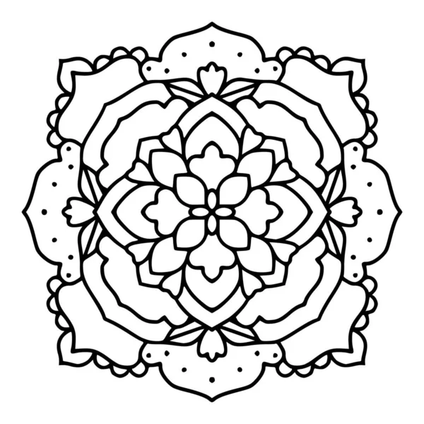 Desenhado à mão Flor Mandala ilustração. Elemento decorativo vintage . —  Vetores de Stock