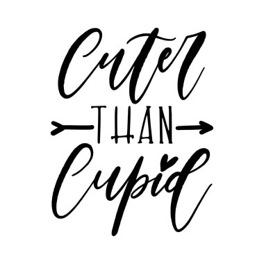 Modern kaligrafi kompozisyonunu çizen sevimli bir el çizimi..