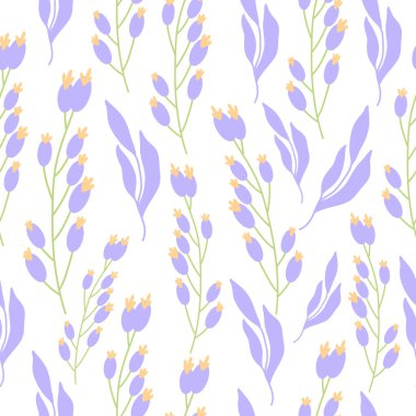 Klasik dikişsiz pastel vektör çiçek deseni.