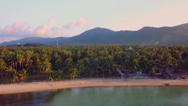 Вид с неба на остров Самуи в Таиланде — стоковое видео