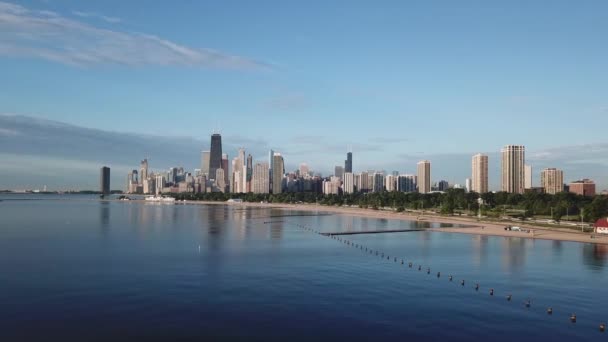 Blick auf die Innenstadt Chicagos — Stockvideo