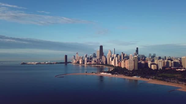 Вид на центр Чикаго — стоковое видео
