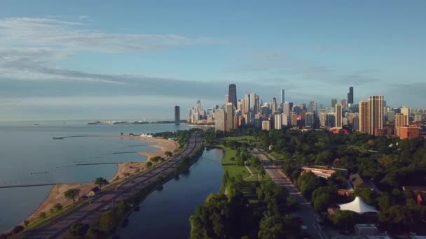 Utsikten över Downtown Chicago — Stockvideo