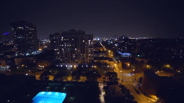 Chicago şehir gece görünümü — Stok video