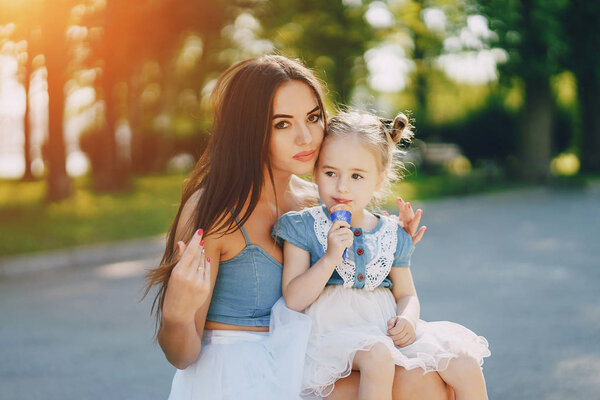 Mother with daughter
