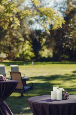 Şık düğün mumlar