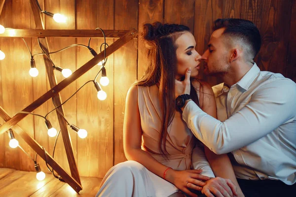 Couple in studio — Stock Photo, Image