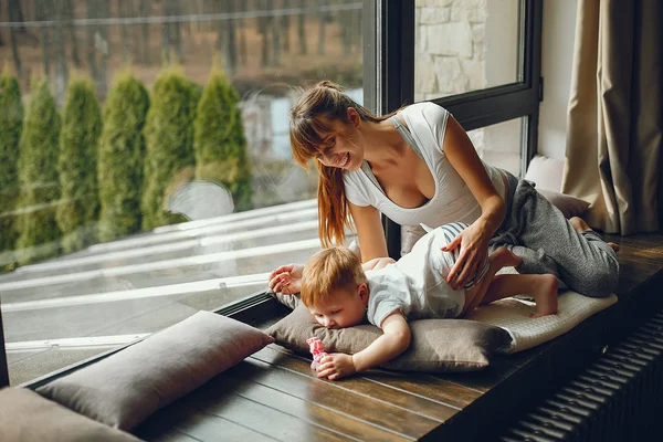 Mother with son at home — Stock Photo, Image