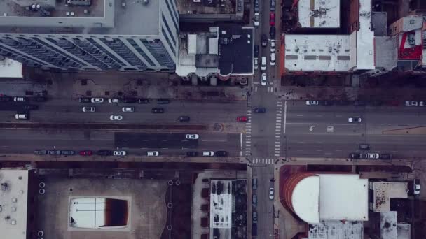 Chicago centro vista aerea nuvoloso — Video Stock