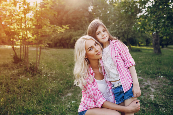 young family mother and daughter