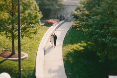 Bir şehirde düğün.