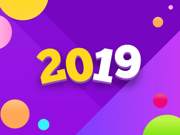 2019 Happy New Year Illustration Design Graphics — Stock Vector