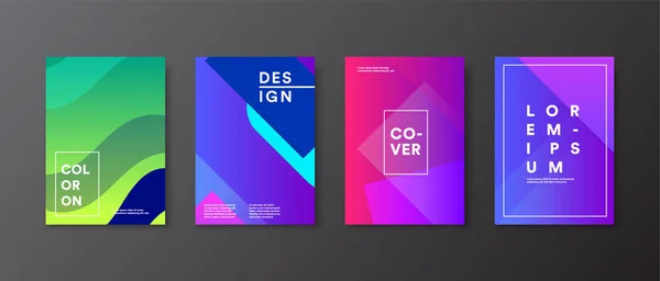 Plantilla Diseño Portada Con Líneas Color Geométricas Abstractas Modernas Estilo Ilustraciones De Stock Sin Royalties Gratis