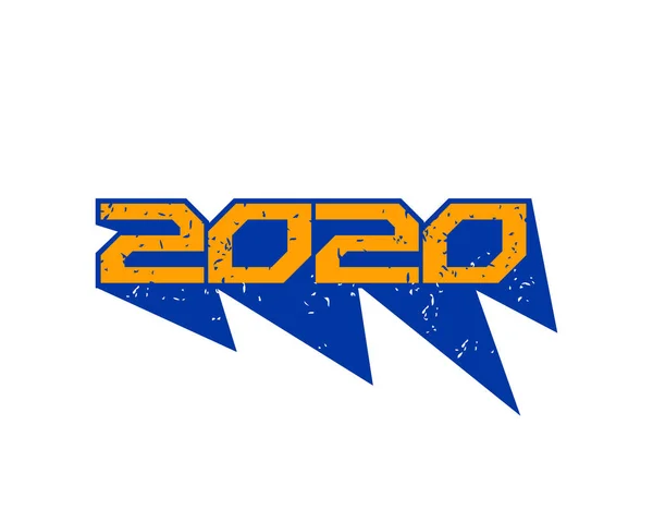 2020 Logo Graphics Capodanno Banner Poster Annunci Auguri Sfondo Vettoriale — Vettoriale Stock